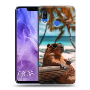 Силиконовый чехол на Huawei Nova 3i с принтом Капибара