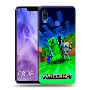 Силиконовый чехол на Huawei Nova 3i с принтом Майнкрафт