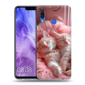Силиконовый чехол на Huawei Nova 3i с принтом котята котики