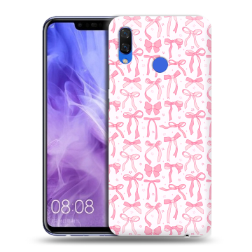 Силиконовый чехол на Huawei Nova 3i с принтом Розовые бантики Силиконовый чехол на Huawei Nova 3i с принтом Розовые бантики