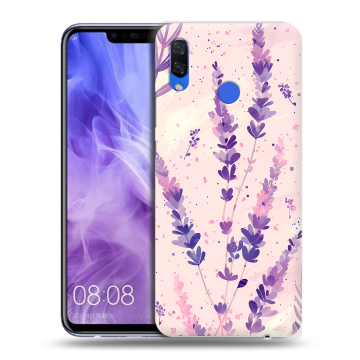 Силиконовый чехол на Huawei Nova 3i с принтом цветы лаванда
