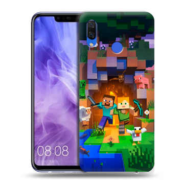 Силиконовый чехол на Huawei Nova 3i с принтом Майнкрафт Minecraft