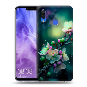 Силиконовый чехол на Huawei Nova 3i с принтом Цветы и мрамор Силиконовый чехол на Huawei Nova 3i с принтом Цветы и мрамор