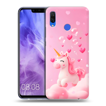 Силиконовый чехол на Huawei Nova 3i с принтом Единорог