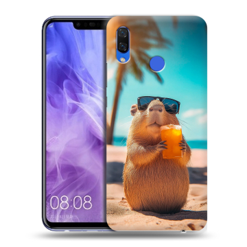 Силиконовый чехол на Huawei Nova 3i с принтом Капибара Силиконовый чехол на Huawei Nova 3i с принтом Капибара