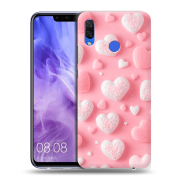Силиконовый чехол на Huawei Nova 3i с принтом Сердечки
