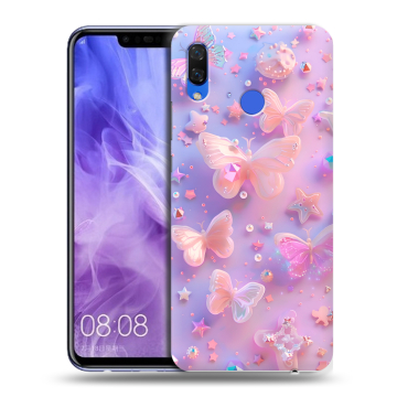 Силиконовый чехол на Huawei Nova 3i с принтом Бабочки Силиконовый чехол на Huawei Nova 3i с принтом Бабочки