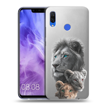 Силиконовый чехол на Huawei Nova 3i с принтом Львы