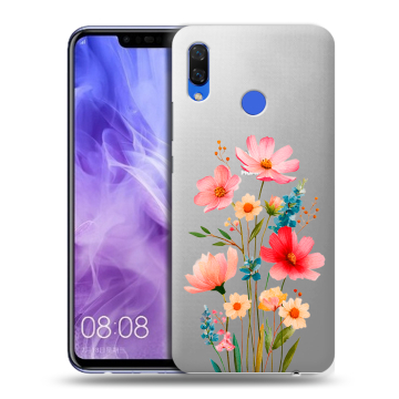 Силиконовый чехол на Huawei Nova 3i с принтом Цветы