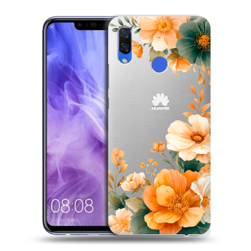 Силиконовый чехол на Huawei Nova 3i с принтом Цветы принт