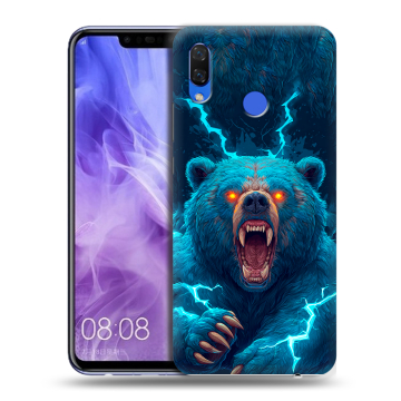 Силиконовый чехол на Huawei Nova 3i с принтом Медведь