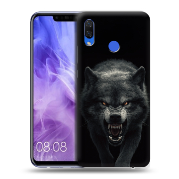 Силиконовый чехол на Huawei Nova 3i с принтом Волк