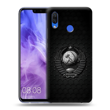 Силиконовый чехол на Huawei Nova 3i с принтом Герб Флаг СССР Силиконовый чехол на Huawei Nova 3i с принтом Герб Флаг СССР
