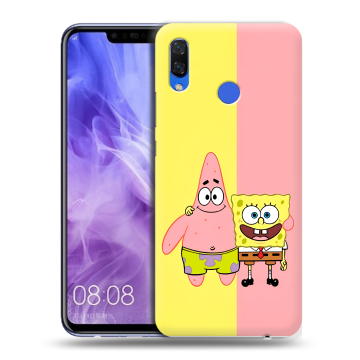 Силиконовый чехол на Huawei Nova 3i с принтом Спанч боб Спанчбоб