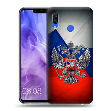 Силиконовый чехол на Huawei Nova 3i с принтом Флаг России