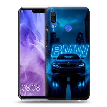 Силиконовый чехол на Huawei Nova 3i с принтом BMW БМВ