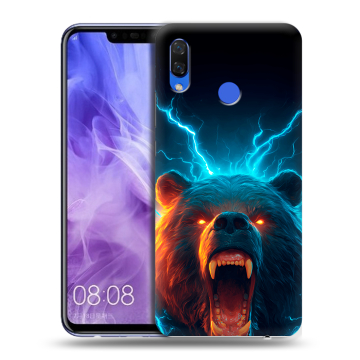 Силиконовый чехол на Huawei Nova 3i с принтом Медведь