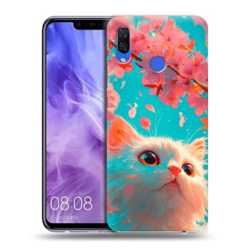 Силиконовый чехол на Huawei Nova 3i с принтом Красивый кот