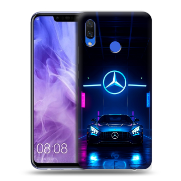Силиконовый чехол на Huawei Nova 3i с принтом Mercedes Мерседес