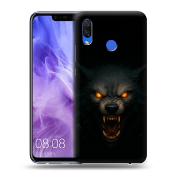 Силиконовый чехол на Huawei Nova 3i с принтом Волк