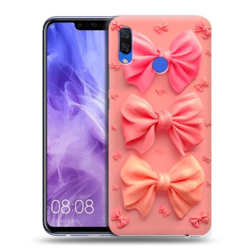 Силиконовый чехол на Huawei Nova 3i с принтом Розовые бантики Силиконовый чехол на Huawei Nova 3i с принтом Розовые бантики