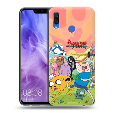 Силиконовый чехол на Huawei Nova 3i с принтом Adventure time Время приключений