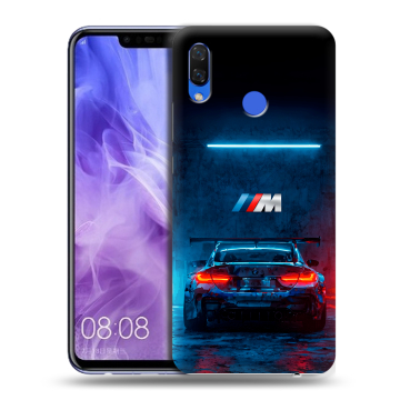 Силиконовый чехол на Huawei Nova 3i с принтом BMW БМВ