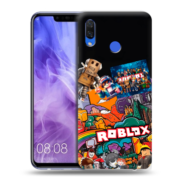 Силиконовый чехол на Huawei Nova 3i с принтом Roblox Роблокс