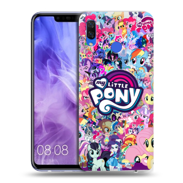 Силиконовый чехол на Huawei Nova 3i с принтом My little pony Дружба чудо