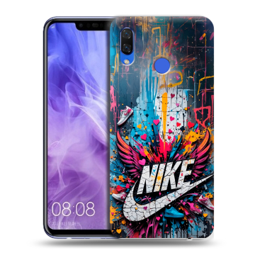 Силиконовый чехол на Huawei Nova 3i с принтом Nike Найк Силиконовый чехол на Huawei Nova 3i с принтом Nike Найк