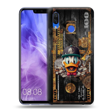 Силиконовый чехол на Huawei Nova 3i с принтом Дональд Дак Доллар
