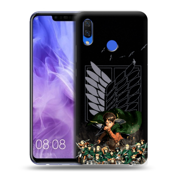 Силиконовый чехол на Huawei Nova 3i с принтом Атака титанов