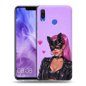 Силиконовый чехол на Huawei Nova 3i с принтом женский