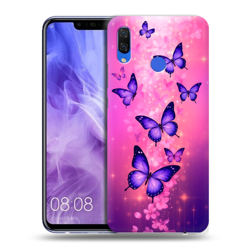 Силиконовый чехол на Huawei Nova 3i с принтом Бабочки Силиконовый чехол на Huawei Nova 3i с принтом Бабочки