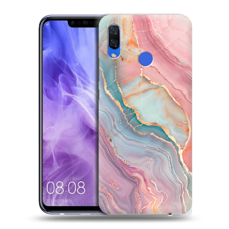 Силиконовый чехол на Huawei Nova 3i с принтом розовый мрамор Силиконовый чехол на Huawei Nova 3i с принтом розовый мрамор