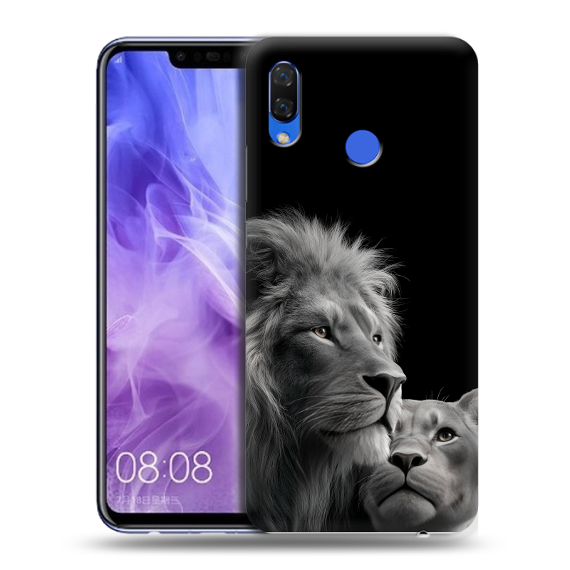 Силиконовый чехол на Huawei Nova 3i с принтом Лев кошки Силиконовый чехол на Huawei Nova 3i с принтом Лев кошки