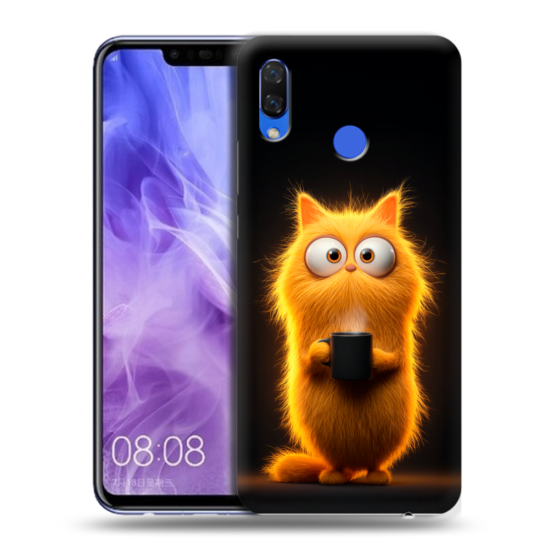 Силиконовый чехол на Huawei Nova 3i с принтом Смешной кот Силиконовый чехол на Huawei Nova 3i с принтом Смешной кот