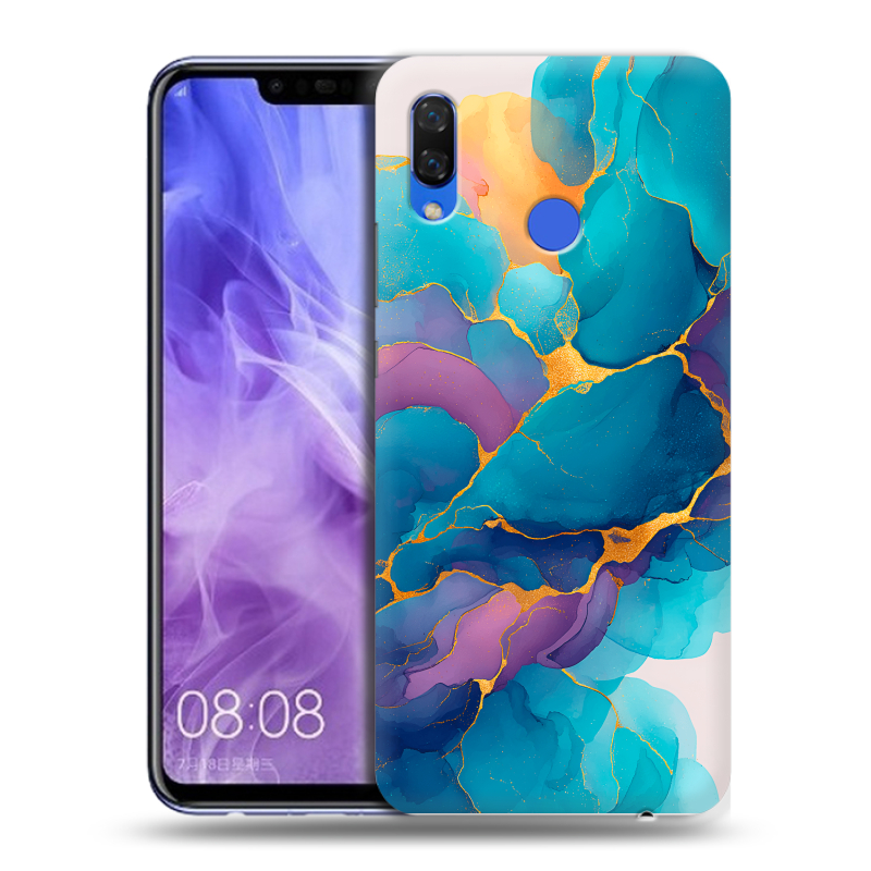 Силиконовый чехол на Huawei Nova 3i с принтом Мрамор блестки Силиконовый чехол на Huawei Nova 3i с принтом Мрамор блестки