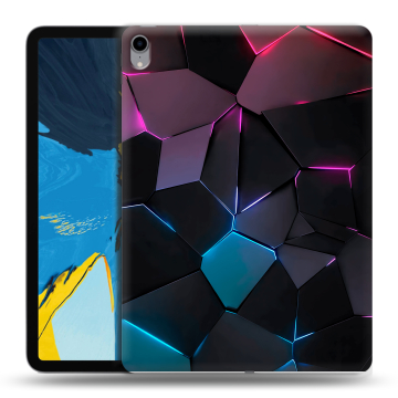 Силиконовый чехол на планшета IPad Pro 11 с принтом Геометрия неона