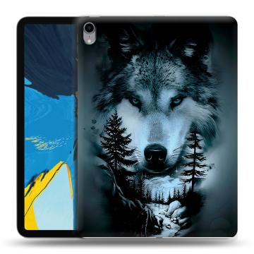 Силиконовый чехол на планшета IPad Pro 11 с принтом Лесной волк