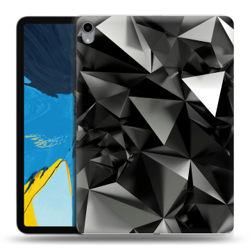 Силиконовый чехол на планшета IPad Pro 11 с принтом Черные кристаллы