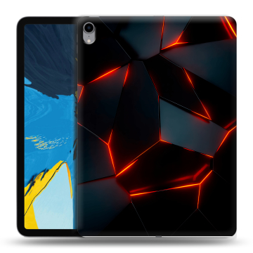 Силиконовый чехол на планшета IPad Pro 11 с принтом Яркие абстракции