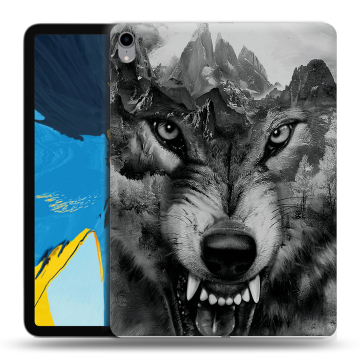 Силиконовый чехол на планшета IPad Pro 11 с принтом Волк