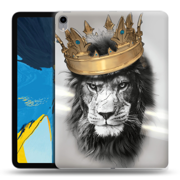 Силиконовый чехол на планшета IPad Pro 11 с принтом Лев с короной