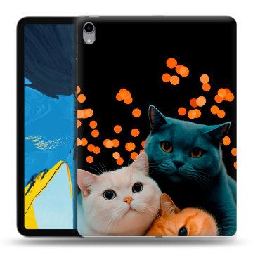 Силиконовый чехол на планшета IPad Pro 11 с принтом Кошки