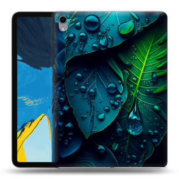 Силиконовый чехол на планшета IPad Pro 11 с принтом Листья