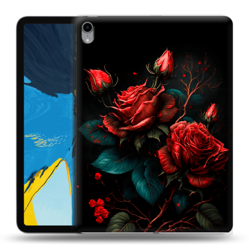 Силиконовый чехол на IPad Pro 11 с принтом Розы красные Силиконовый чехол на IPad Pro 11 с принтом Розы красные