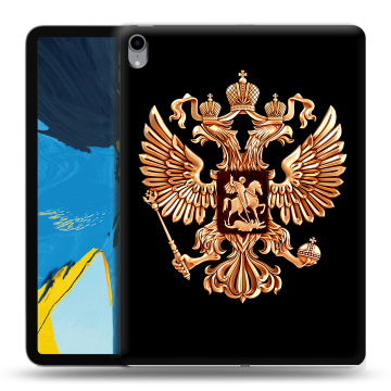 Силиконовый чехол на IPad Pro 11 с принтом Герб России золотой Силиконовый чехол на IPad Pro 11 с принтом Герб России золотой