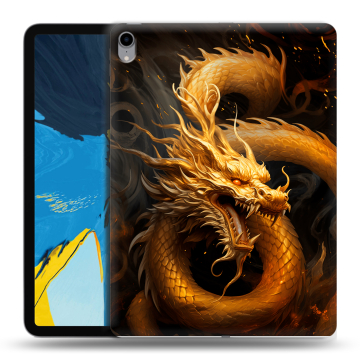 Силиконовый чехол на IPad Pro 11 с принтом Золотой дракон Силиконовый чехол на IPad Pro 11 с принтом Золотой дракон