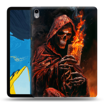 Силиконовый чехол на IPad Pro 11 с принтом Скелет и карты Силиконовый чехол на IPad Pro 11 с принтом Скелет и карты